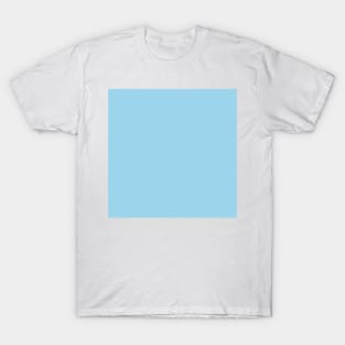 Solid Sky Light Blue Monochrome Minimal Design T-Shirt